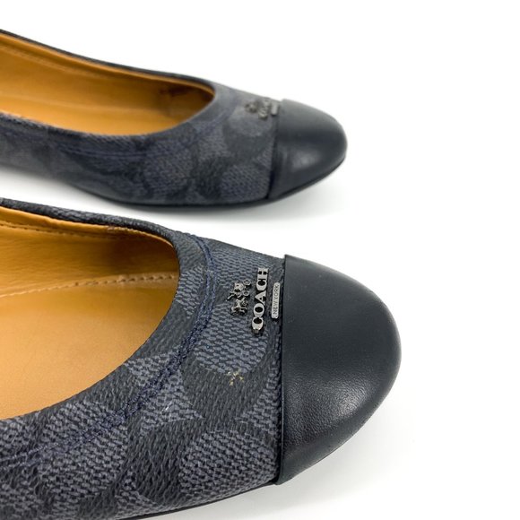 COACH Chelsea Black Smoke Signature Ballet Flats - Picture 11 of 16